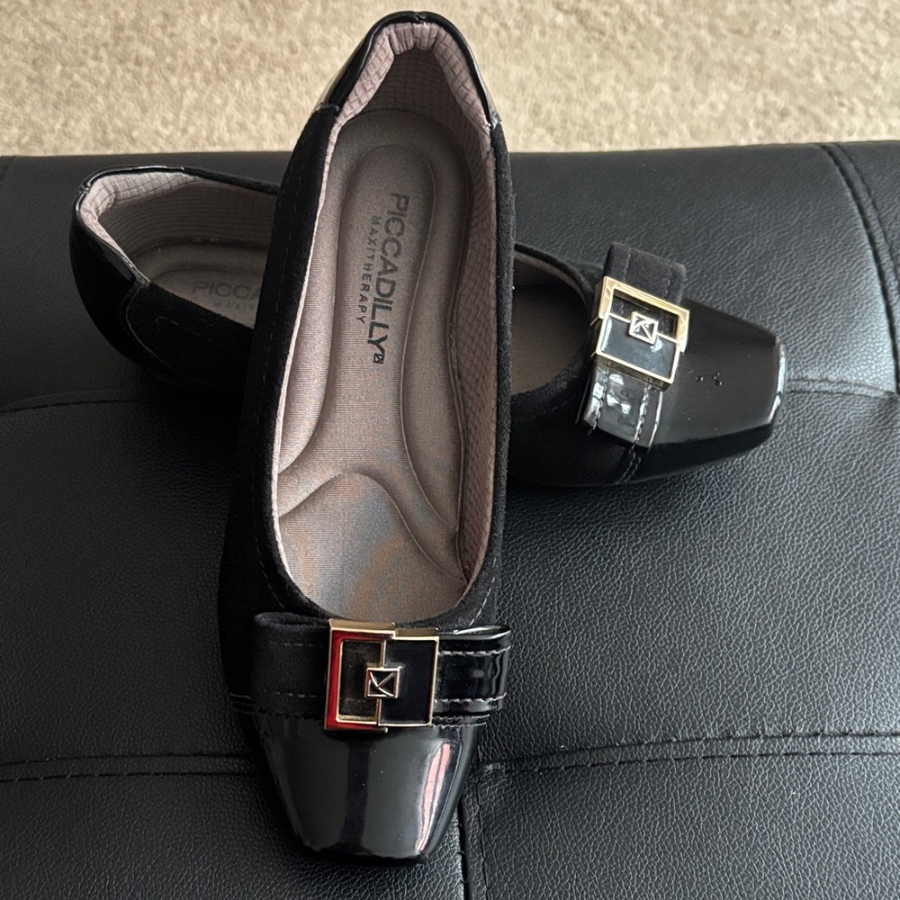 Women's Black Flats Piccadilly( Maxitherapy)